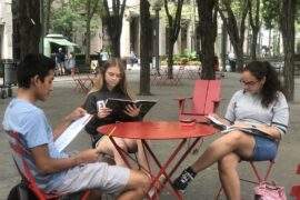 Cours d'anglais en extérieur Metrotech Commons