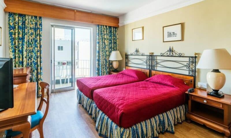 chambre-hotel-topaz-st-paul-malte Séjour anglais à Malte